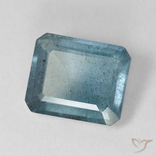 4.63 ct Blue Aquamarine Stone, Natural Aquamarine in Octagon Step Cut Shape for Sale
