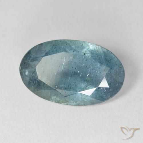 5.60 ct Blue Aquamarine Stone, Natural Aquamarine in Oval Facet Shape for Sale