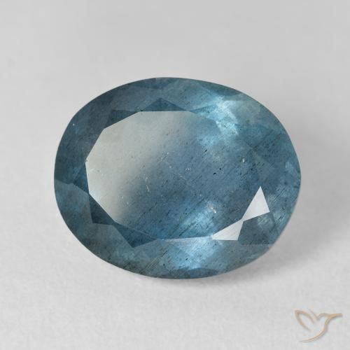 8.01 ct Blue Aquamarine Stone, Natural Aquamarine in Oval Facet Shape for Sale
