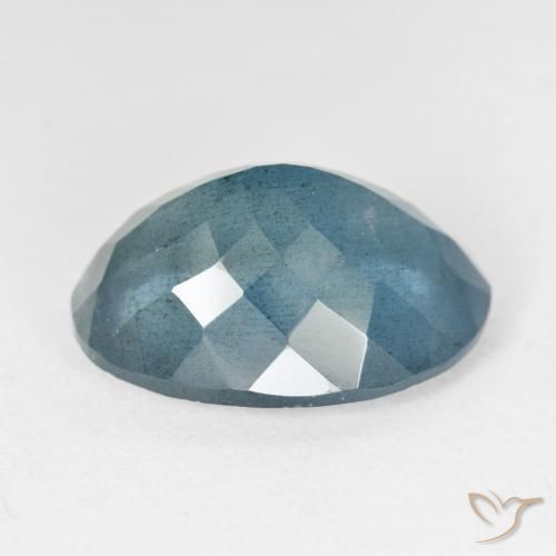 Aquamarine Gemstone in 18 x 13 mm (calibrated) Size for Sale, Aquamarine Stone in Intense Silver Aqua-Blue Color