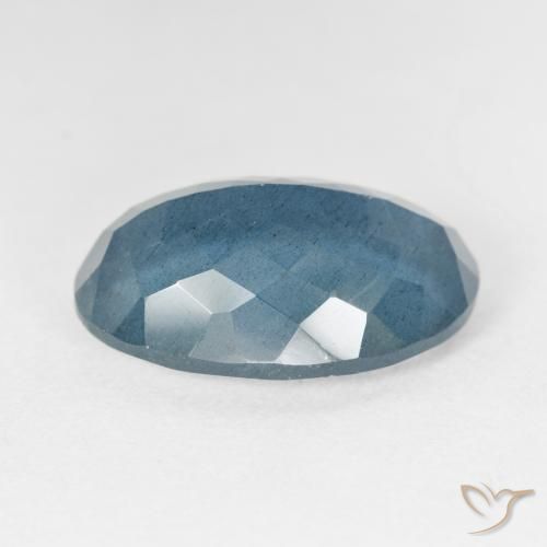 Aquamarine Gemstone in 19.3 x 13.1 mm Size for Sale, Aquamarine Stone in Deep Navy Blue Color