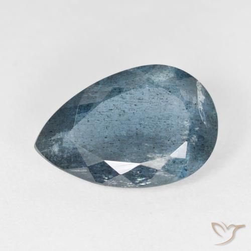 6.78 ct Blue Aquamarine Stone, Natural Aquamarine in Pear Facet Shape for Sale