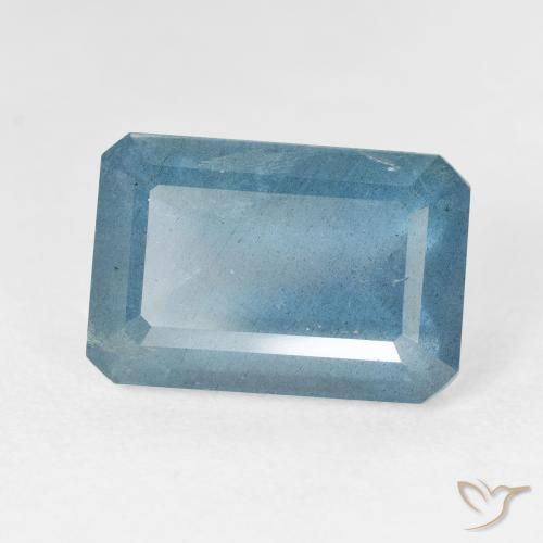 9.93 ct Blue Aquamarine Stone, Natural Aquamarine in Octagon Step Cut Shape for Sale