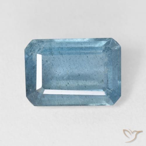 5.28ct Natural Baby Blue Aquamarine, Emerald Cut, VS-SI