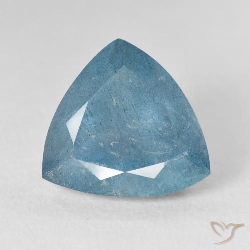 6.80ct Natural Light Greenish Blue Aquamarine, Trillion, VS-SI