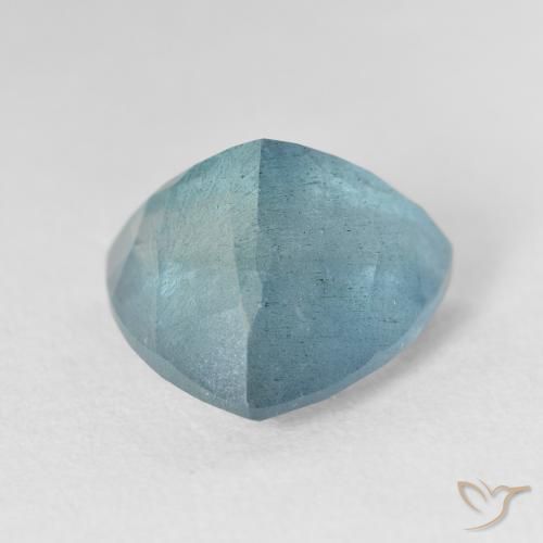 Aquamarine Gemstone in 12.8 x 12.2 mm Size for Sale, Aquamarine Stone in Light Greenish Blue Color
