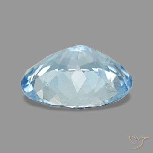 Aquamarine Gemstone in 11 x 9 mm (calibrated) Size for Sale, Aquamarine Stone in Light Blue Color