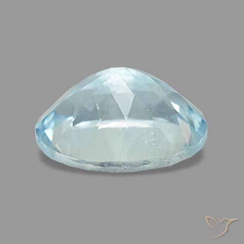 Aquamarine Gemstone in 9 x 7 mm (calibrated) Size for Sale, Aquamarine Stone in Light Blue Color