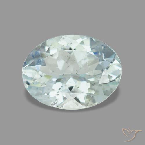 1.15 ct Blue Aquamarine Gemstone, Aquamarine Gem in Oval Facet Shape for Sale.