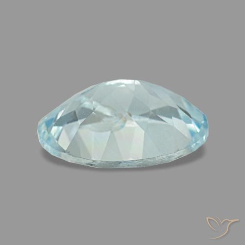 Aquamarine Gemstone in 8 x 6 mm (calibrated) Size for Sale, Aquamarine Stone in Light Blue Color