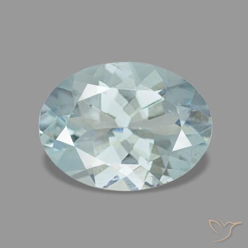 1.08ct Blue Aquamarine, Oval, VS