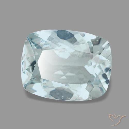 1.54 ct Turquoise Aquamarine Stone, Natural Aquamarine in Cushion-Cut Shape for Sale