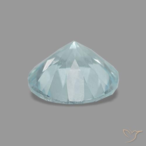 Aquamarine Gemstone in 7 mm (calibrated) Size for Sale, Aquamarine Stone in Light Blue-Green Color