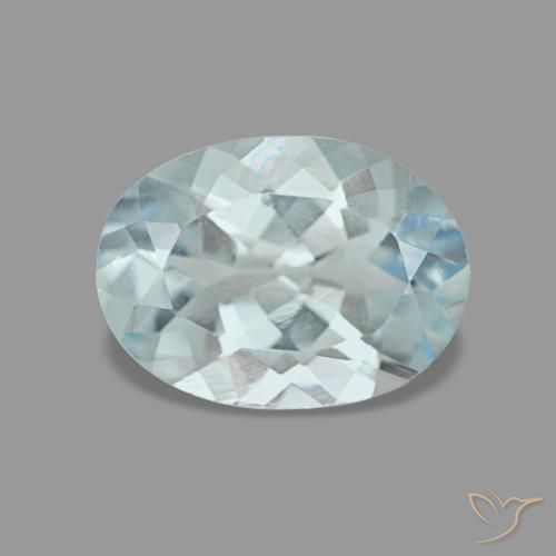 1.05 ct Turquoise Aquamarine Gemstone, Aquamarine Gem in Oval Facet Shape for Sale.