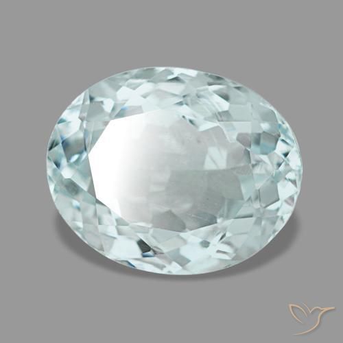 2.61 ct Turquoise Aquamarine Stone, Natural Aquamarine in Oval Facet Shape for Sale