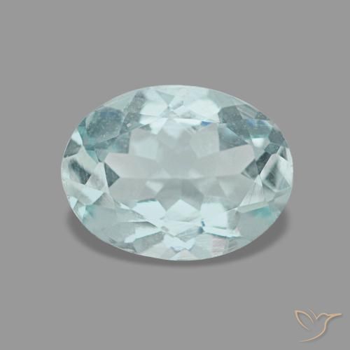 0.93 ct Turquoise Aquamarine Gemstone, Aquamarine Gem in Oval Facet Shape for Sale.