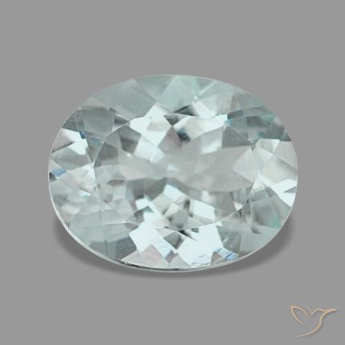 2.23 ct Turquoise Aquamarine Gemstone, Aquamarine Gem in Oval Facet Shape for Sale.