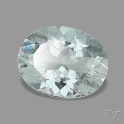 2.23 ct Turquoise Aquamarine Stone, Natural Aquamarine in Oval Facet Shape for Sale