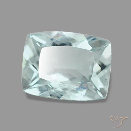 1.22 ct Blue Aquamarine Stone, Natural Aquamarine in Cushion-Cut Shape for Sale