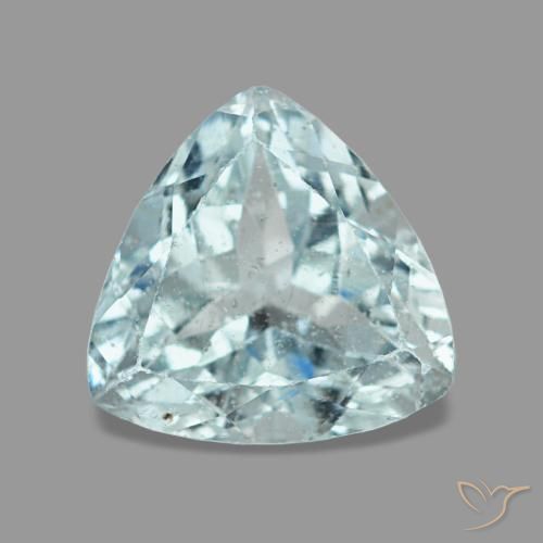 1.15 ct Blue Aquamarine Gemstone, Aquamarine Gem in Trillion Facet Shape for Sale.