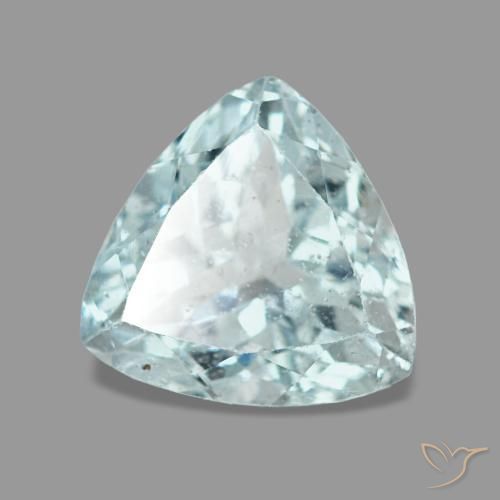 1.15 ct Blue Aquamarine Stone, Natural Aquamarine in Trillion Facet Shape for Sale