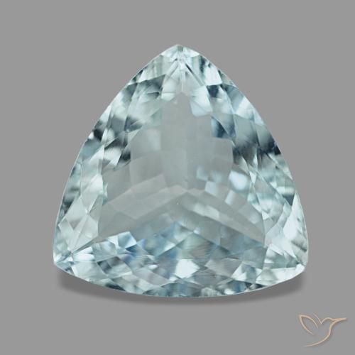 2.17 ct Blue Aquamarine Gemstone, Aquamarine Gem in Trillion Facet Shape for Sale.