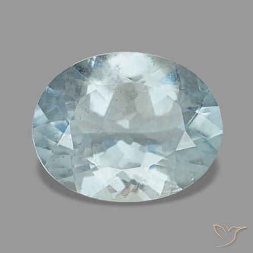 2.03 ct Blue Aquamarine Gemstone, Aquamarine Gem in Oval Facet Shape for Sale.