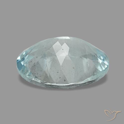 Aquamarine Gemstone in 10 x 8 mm (calibrated) Size for Sale, Aquamarine Stone in Light Aqua Blue Color