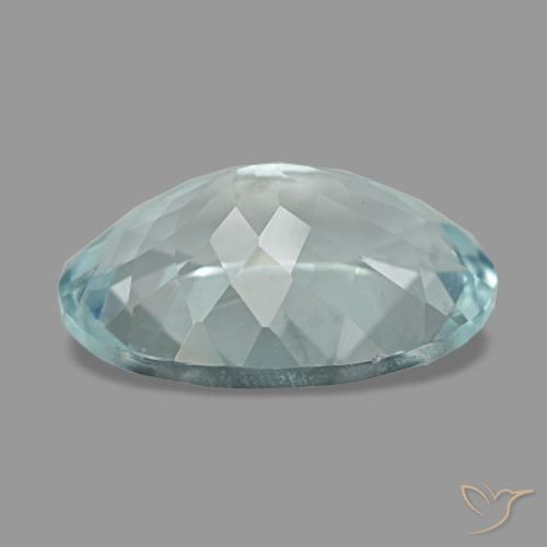 Aquamarine Gemstone in 12 x 8 mm (calibrated) Size for Sale, Aquamarine Stone in Light Blue Color