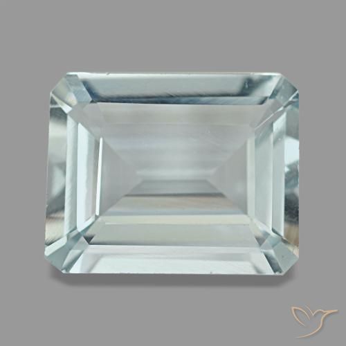 3.65ct Blue Aquamarine, Emerald Cut, VVS