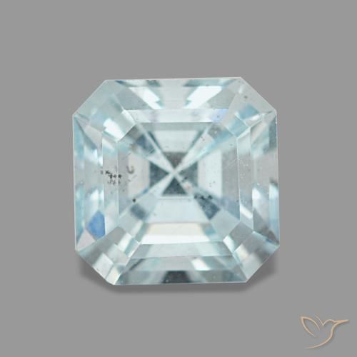 1.06 ct Blue Aquamarine Gemstone, Aquamarine Gem in Octagon Step Cut Shape for Sale.