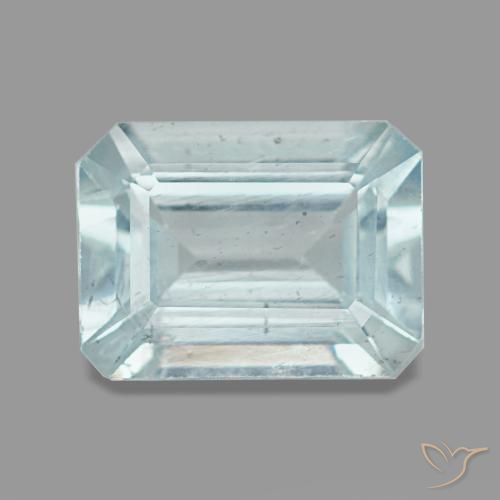 1.45 ct Blue Aquamarine Gemstone, Aquamarine Gem in Octagon Step Cut Shape for Sale.