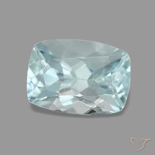 1.18 ct Blue Aquamarine Stone, Natural Aquamarine in Cushion-Cut Shape for Sale