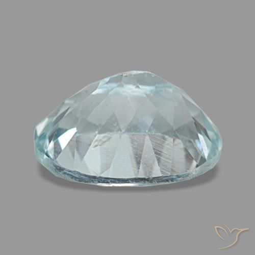 Aquamarine Gemstone in 10 x 8 mm (calibrated) Size for Sale, Aquamarine Stone in Light Aqua Blue Color