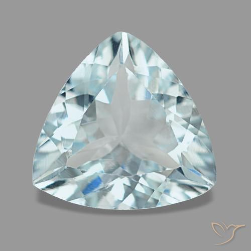 1.74ct Blue Aquamarine, Trillion, VS