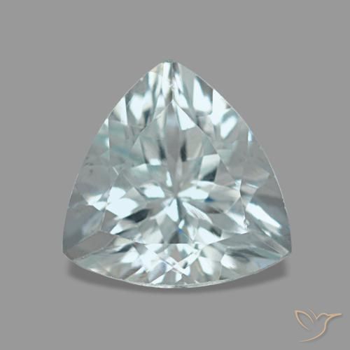 1.56 ct Blue Aquamarine Gemstone, Aquamarine Gem in Trillion Facet Shape for Sale.