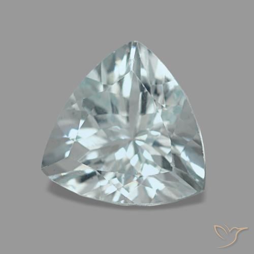 1.56 ct Blue Aquamarine Stone, Natural Aquamarine in Trillion Facet Shape for Sale