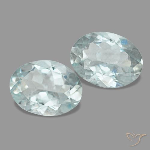 2.00 ctw Blue Aquamarine Stones, Natural Aquamarine in Oval Facet Shape for Sale