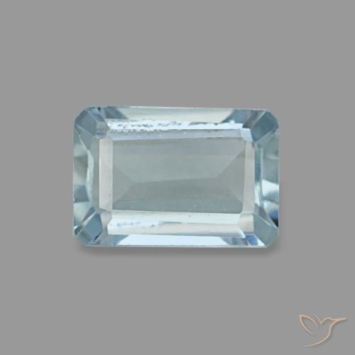 0.54 ct Turquoise Aquamarine Gemstone, Aquamarine Gem in Octagon Step Cut Shape for Sale.