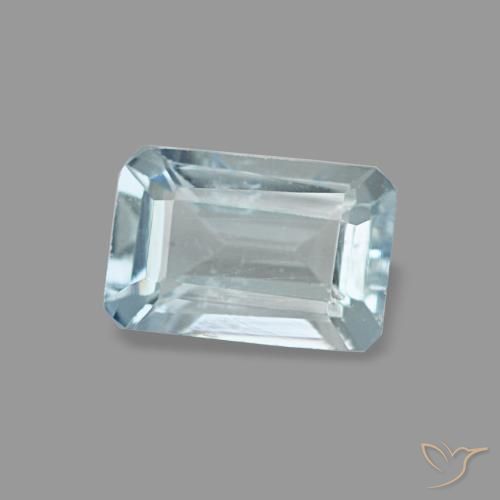 0.52 ct Turquoise Aquamarine Stone, Natural Aquamarine in Octagon Step Cut Shape for Sale
