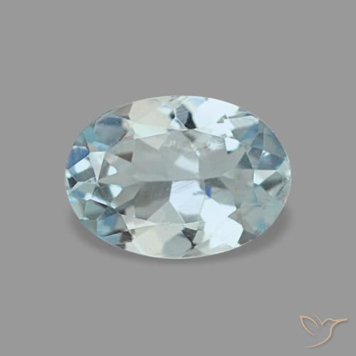 0.55ct Blue Aquamarine, Oval, VVS