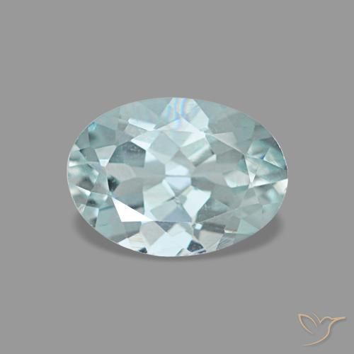 0.66ct Blue Aquamarine, Oval, VVS