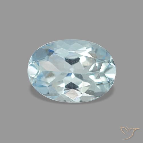 0.69ct Blue Aquamarine, Oval, VVS