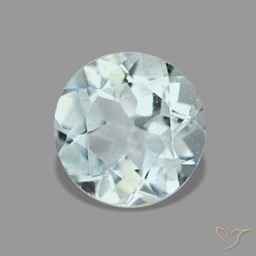 1.15 ct Blue Aquamarine Stone, Natural Aquamarine in Round Facet Shape for Sale