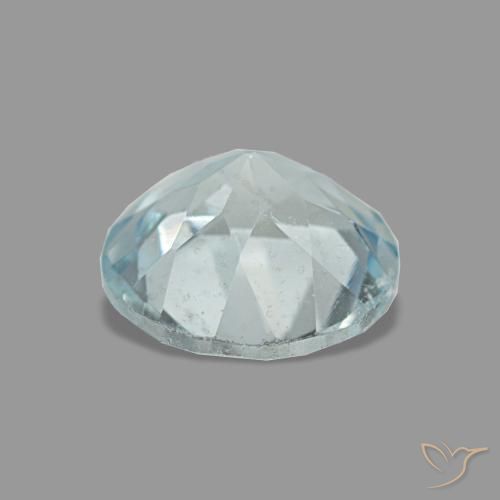 Aquamarine Gemstone in 7 mm (calibrated) Size for Sale, Aquamarine Stone in Light Aqua Blue Color