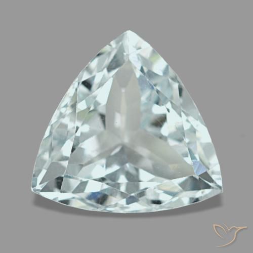 2.74ct Blue Aquamarine, Trillion, VS
