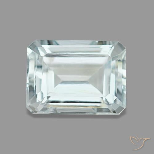 1.67ct Blue Aquamarine, Emerald Cut, VS