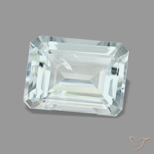 1.67 ct Blue Aquamarine Stone, Natural Aquamarine in Octagon Step Cut Shape for Sale