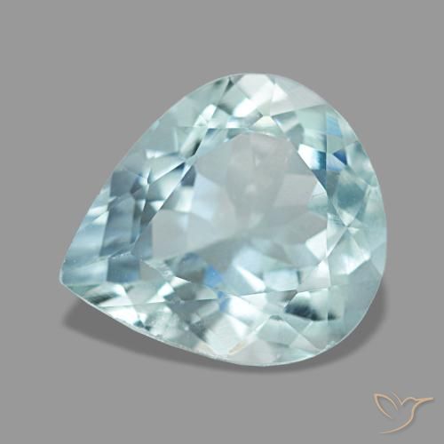 1.92ct Blue Aquamarine, Pear Shape, VS