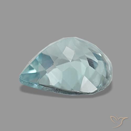 Aquamarine Gemstone in 9.2 x 8.1 mm Size for Sale, Aquamarine Stone in Light Aqua Blue Color